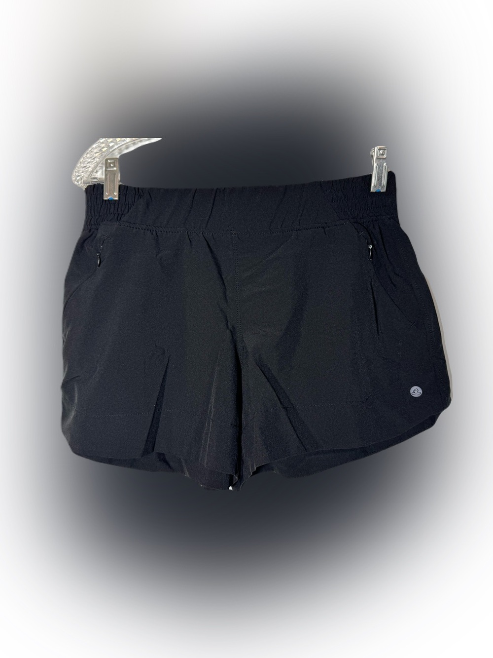 Apana Black Athletic Running Shorts | Size Small | Unlined | Zip pockets